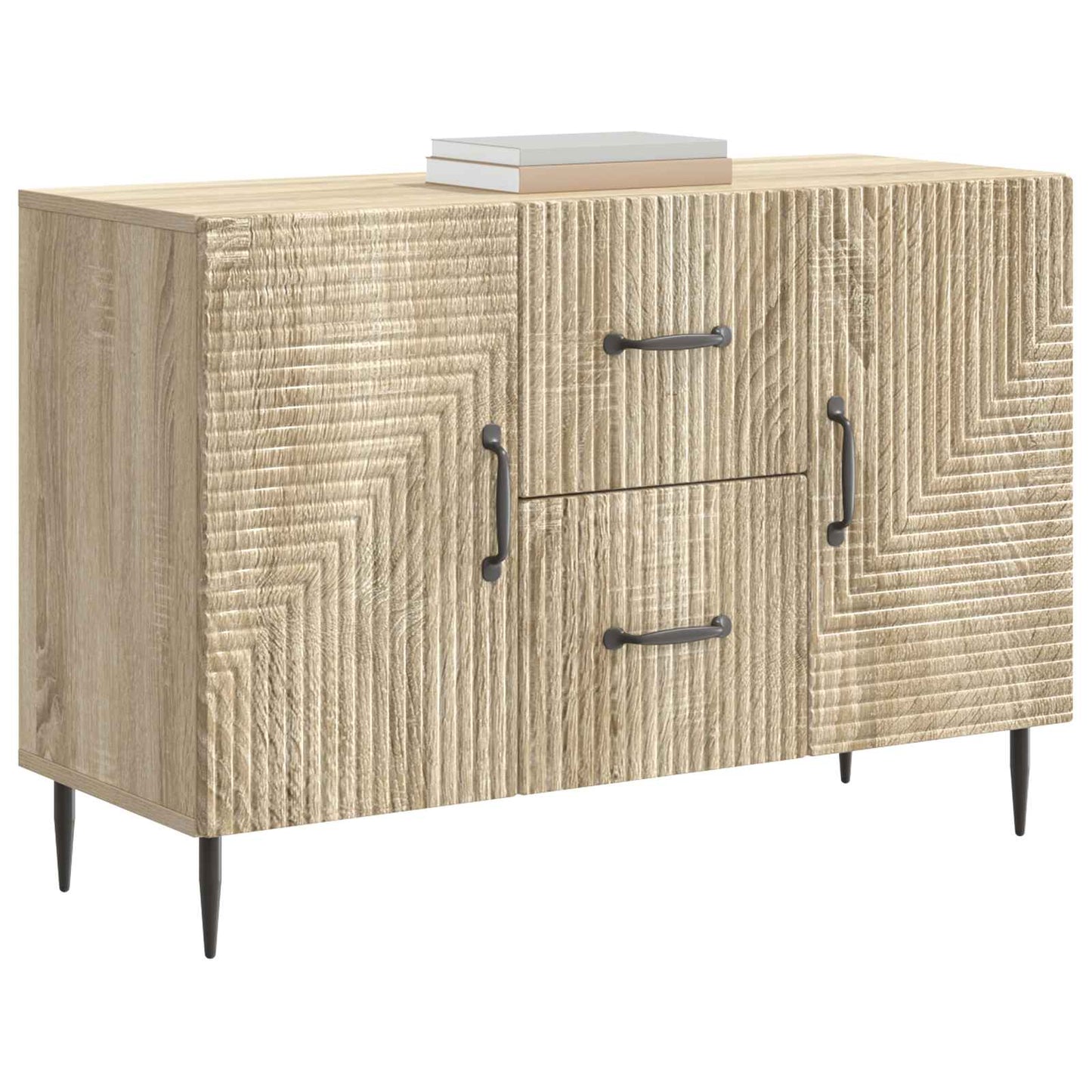 vidaXL Πλαϊνό γραφείο με συρτάρι Sonoma Δρυς 89 x 34,5 x 60 εκ.