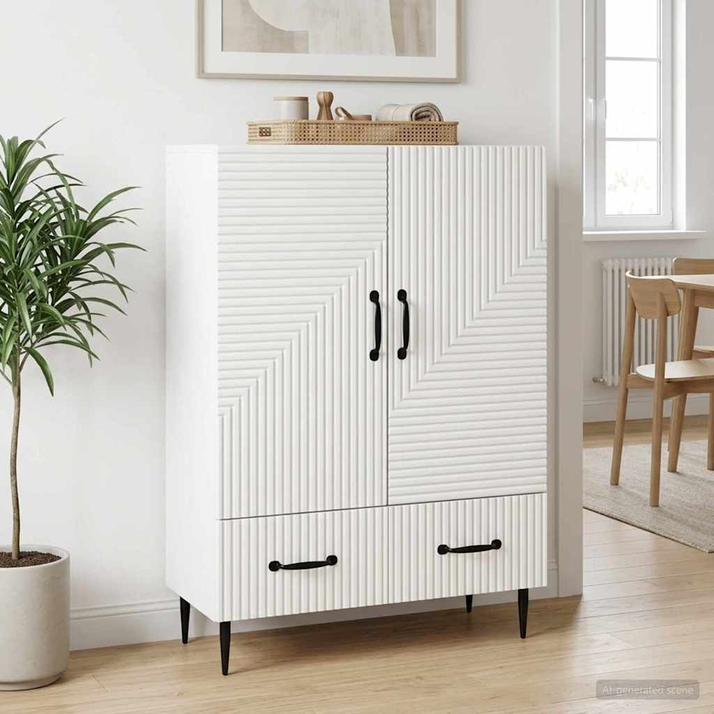 vidaXL Πλαϊνό γραφείο Λευκό 66 x 34,5 x 95 εκ. Επεξεργασμένο Ξύλο