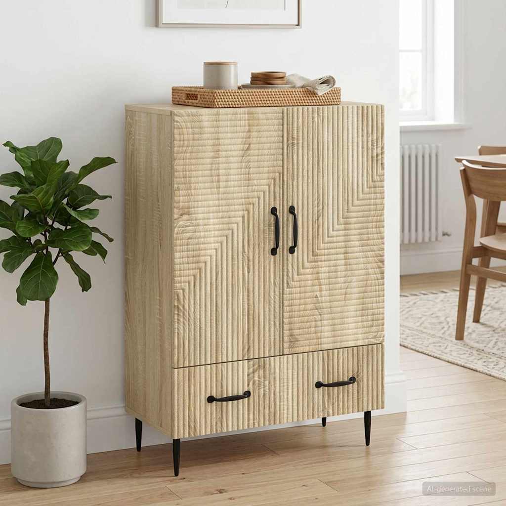 vidaXL Πλαϊνό γραφείο με συρτάρι Sonoma Δρυς 66 x 34,5 x 95 εκ.
