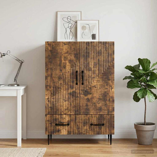 vidaXL Πλαϊνό γραφείο Καπνισμένο Ξύλο Δρυός 66 x 34,5 x 95 εκ.