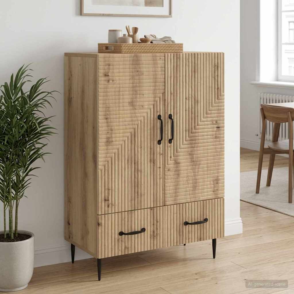 vidaXL Πλαϊνό γραφείο Artisan Δρυς 66 x 34,5 x 95 εκ.