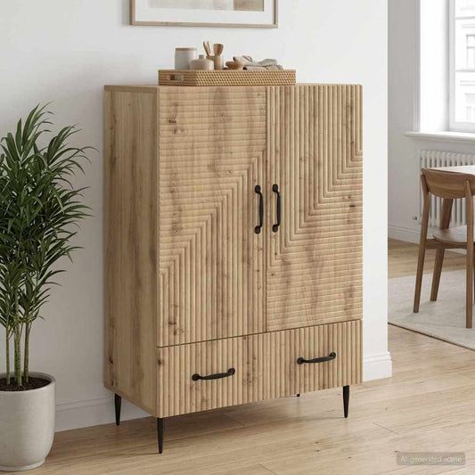vidaXL Πλαϊνό γραφείο Artisan Δρυς 66 x 34,5 x 95 εκ.