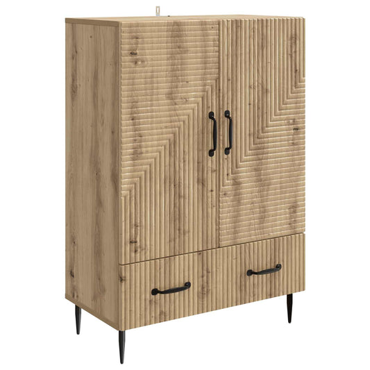 vidaXL Πλαϊνό γραφείο Artisan Δρυς 66 x 34,5 x 95 εκ.