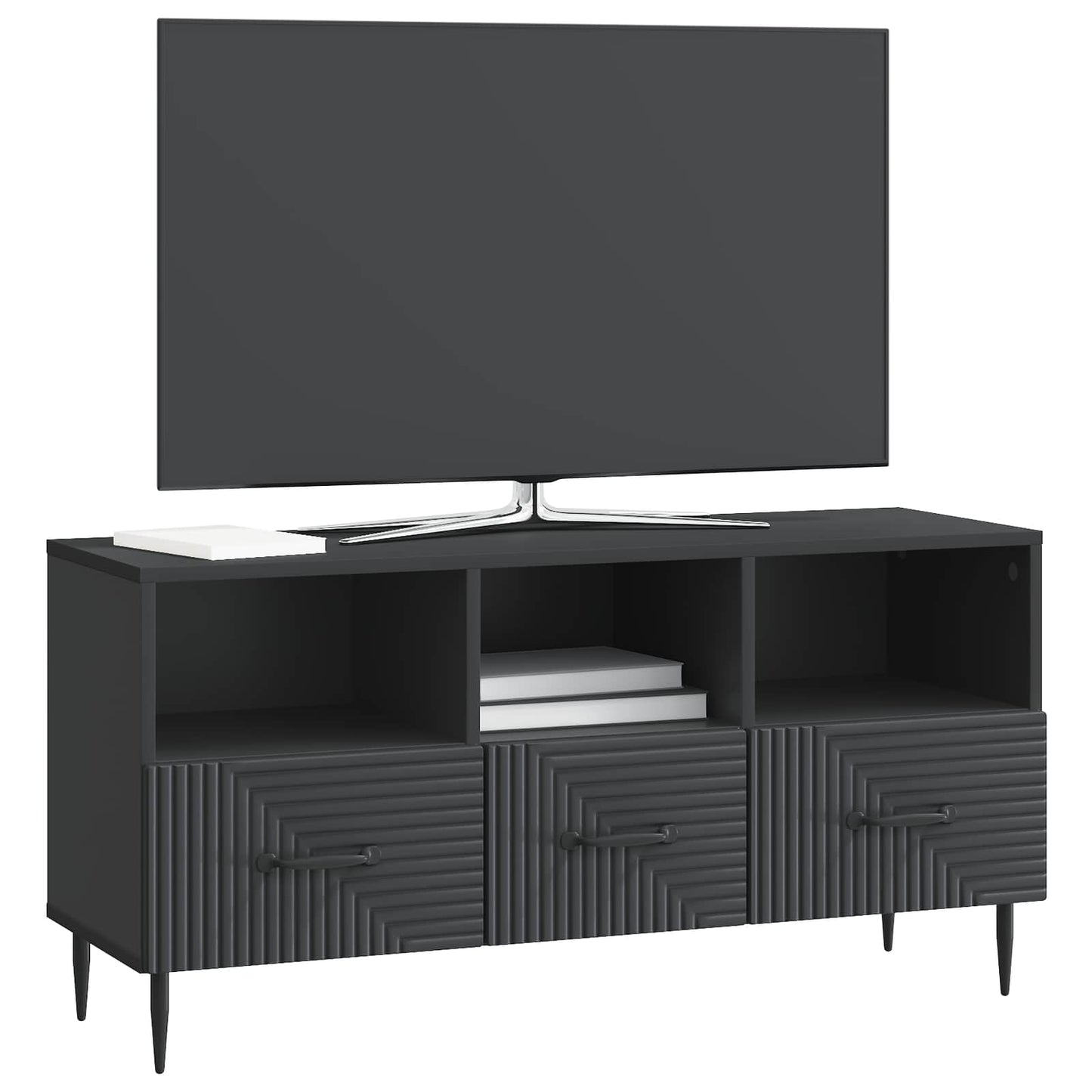 vidaXL Ντουλάπι TV Μαύρο 102 x 34,5 x 50 εκ. Επεξεργασμένο Ξύλο