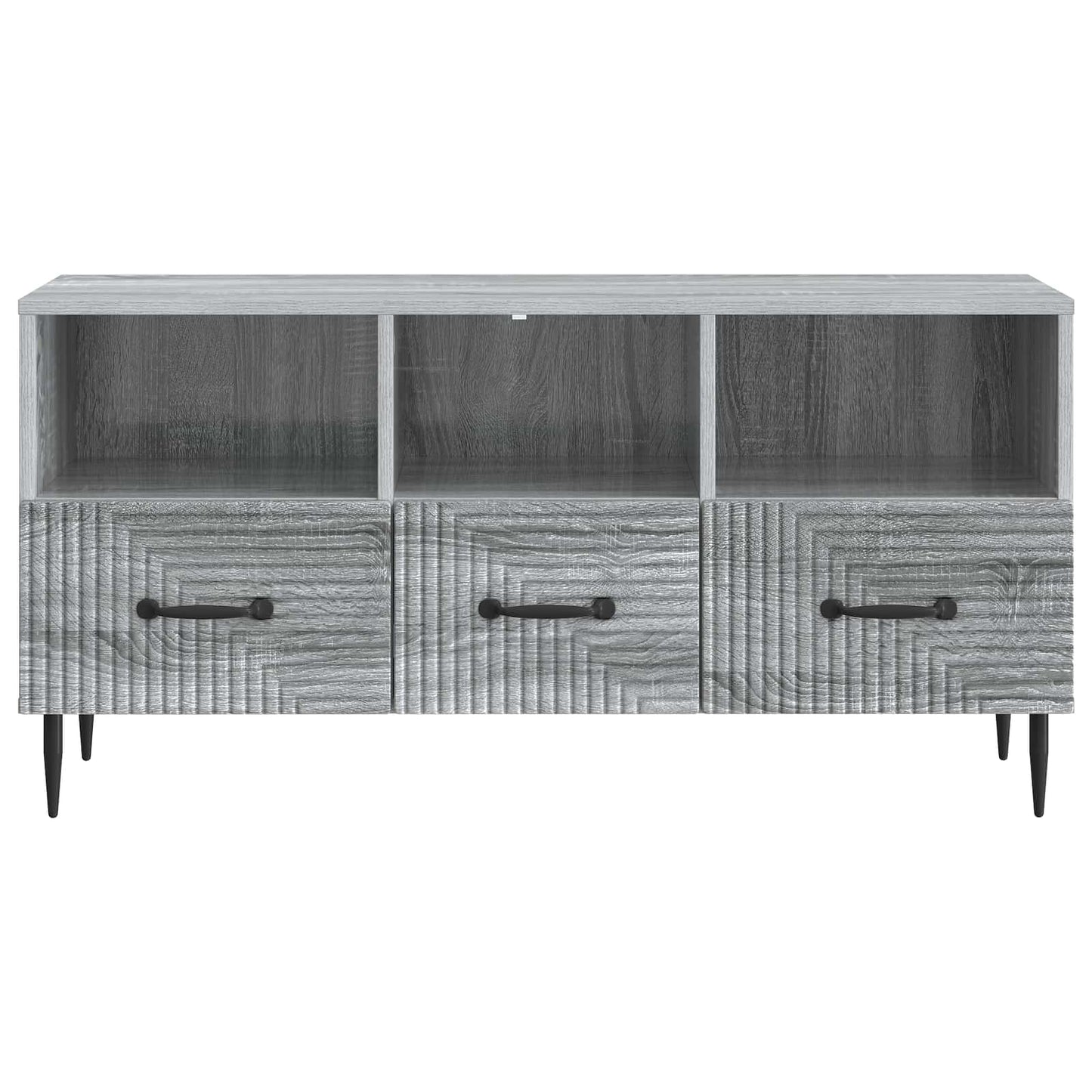 vidaXL Ντουλάπι TV Γκρι Sonoma 102 x 34,5 x 50 εκ. Επεξεργασμένο Ξύλο