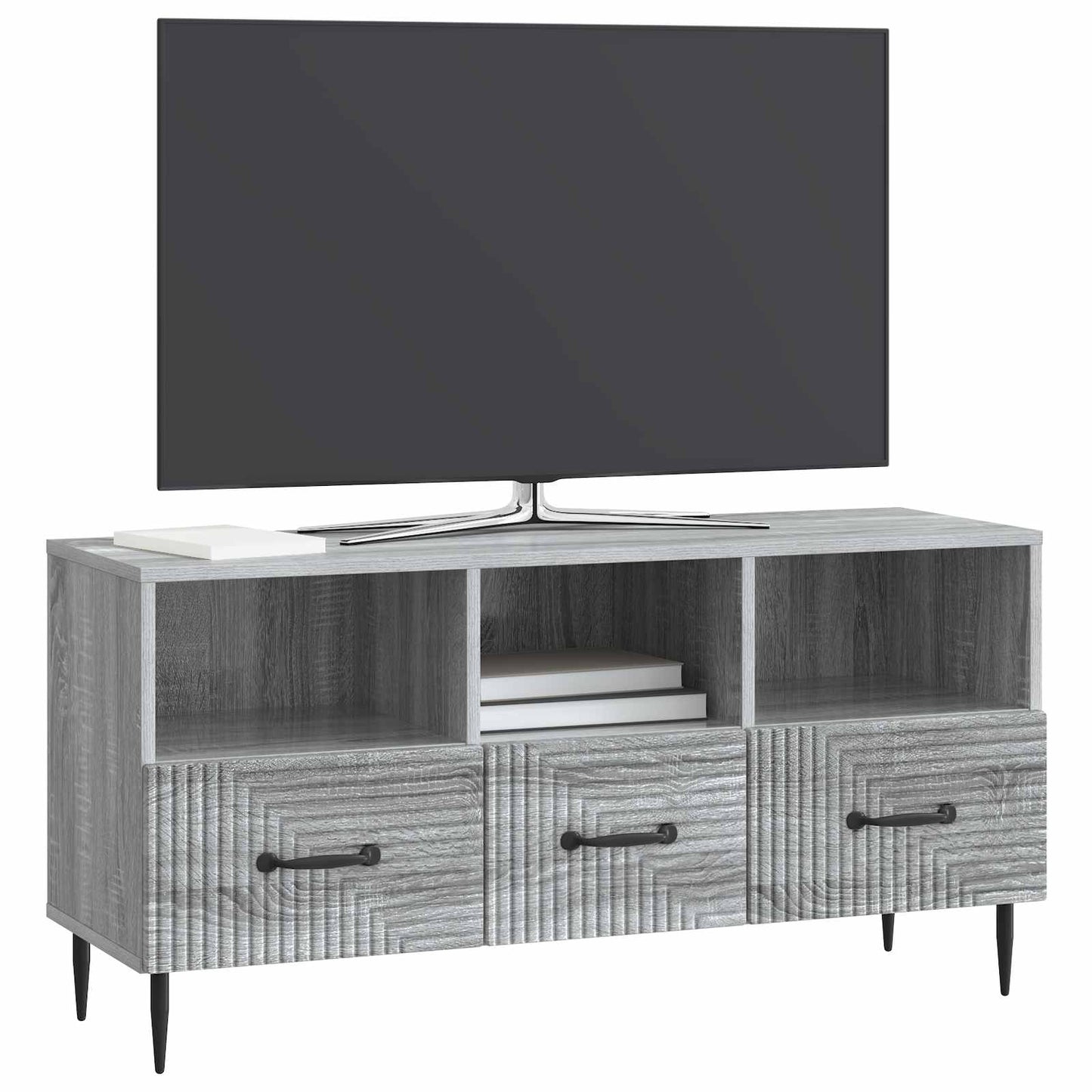vidaXL Ντουλάπι TV Γκρι Sonoma 102 x 34,5 x 50 εκ. Επεξεργασμένο Ξύλο