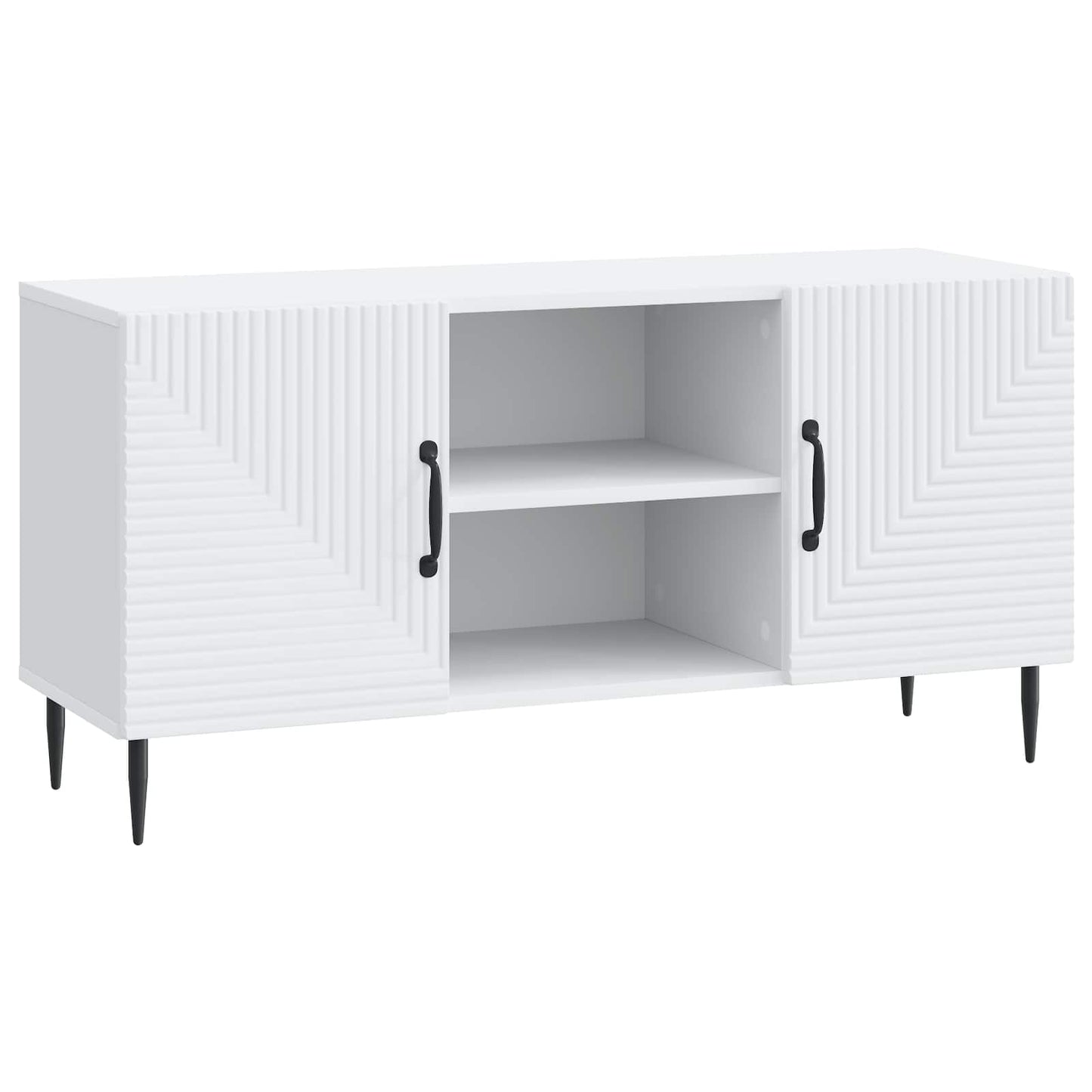 vidaXL Ντουλάπι TV Λευκό 102 x 34,5 x 50 εκ. Επεξεργασμένο Ξύλο