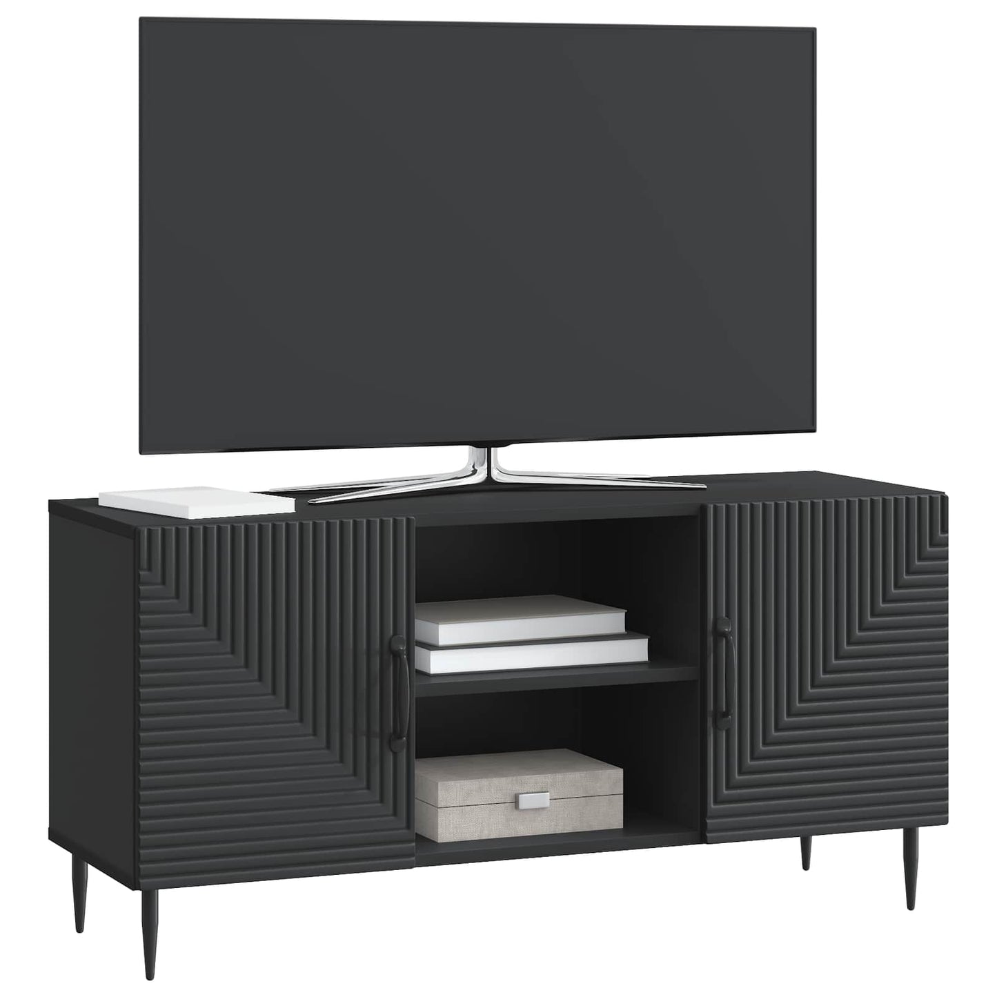 vidaXL Ντουλάπι TV Μαύρο 102 x 34,5 x 50 εκ. Επεξεργασμένο Ξύλο