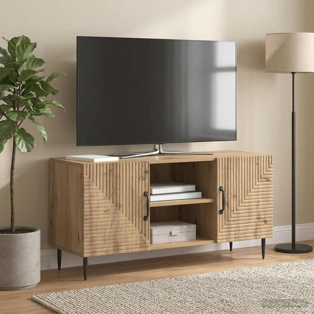 vidaXL Ντουλάπι TV 102 x 34,5 x 50 εκ. Artisan Δρυς Επεξεργασμένο Ξύλο