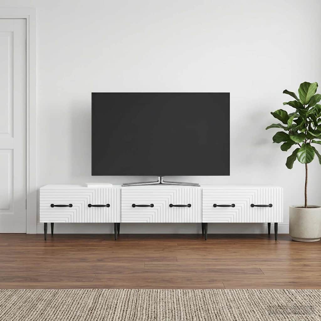 vidaXL Ντουλάπι TV Λευκό 147 x 34,5 x 30 εκ Επεξεργασμένο Ξύλο