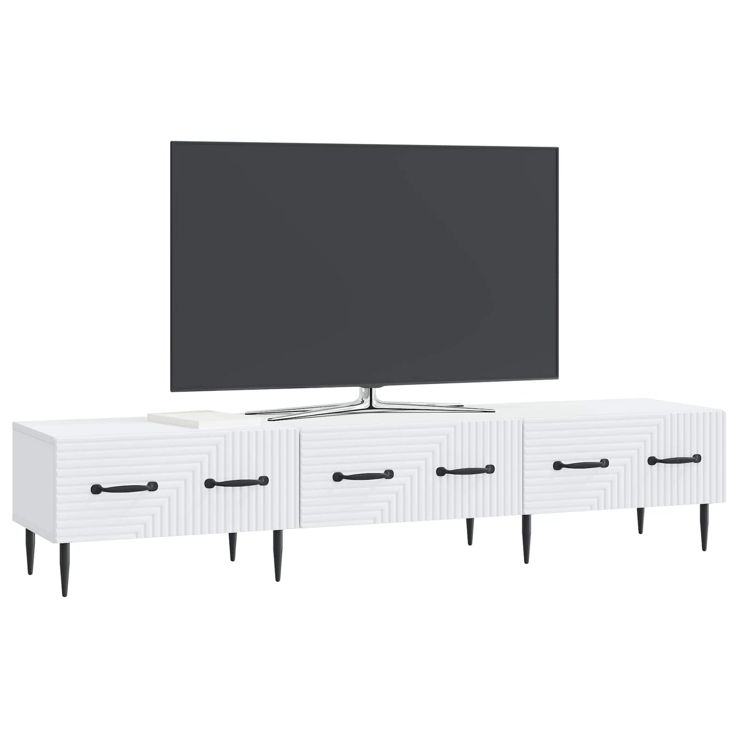 vidaXL Ντουλάπι TV Λευκό 147 x 34,5 x 30 εκ Επεξεργασμένο Ξύλο