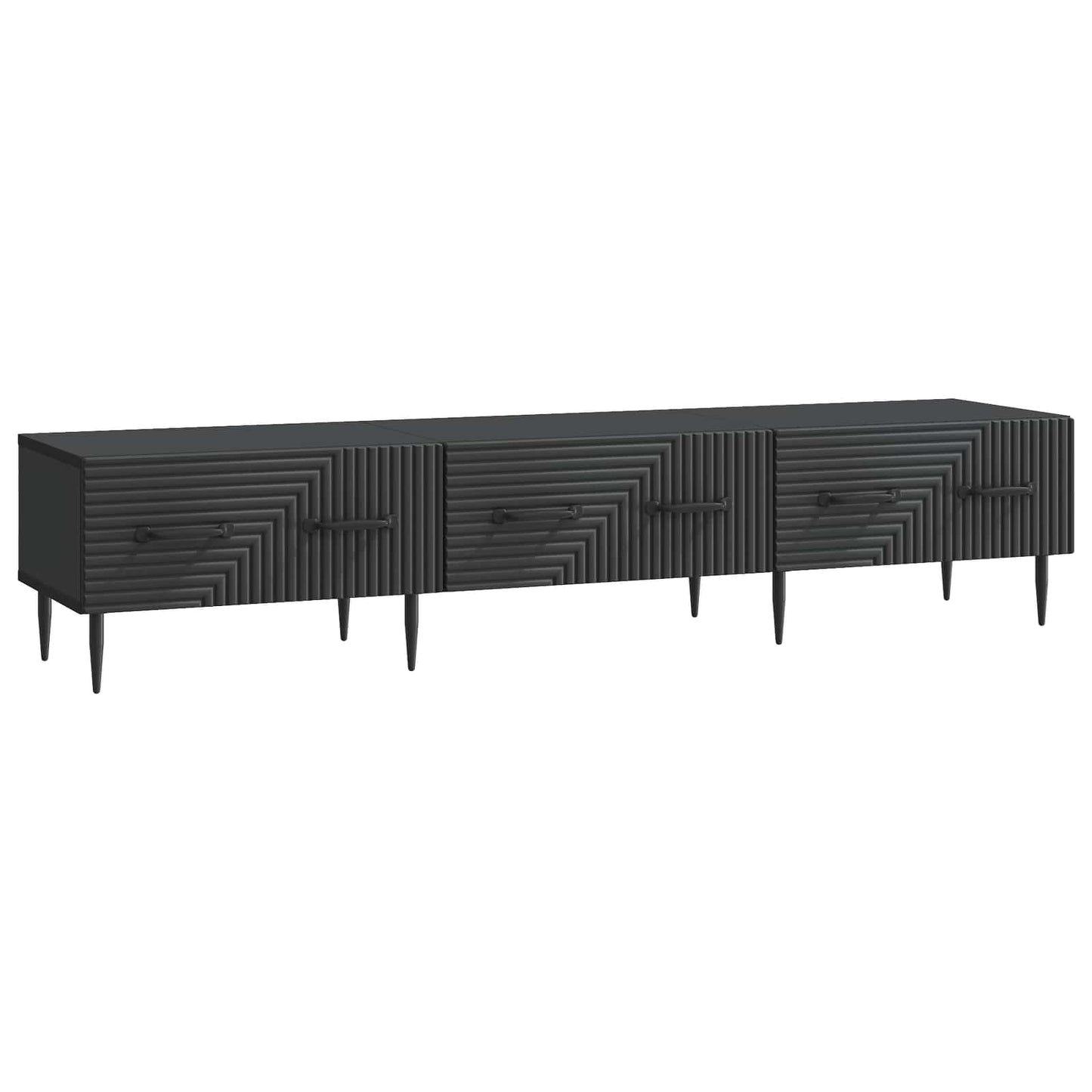 vidaXL Ντουλάπι TV Μαύρο 147 x 34,5 x 30 εκ Επεξεργασμένο Ξύλο