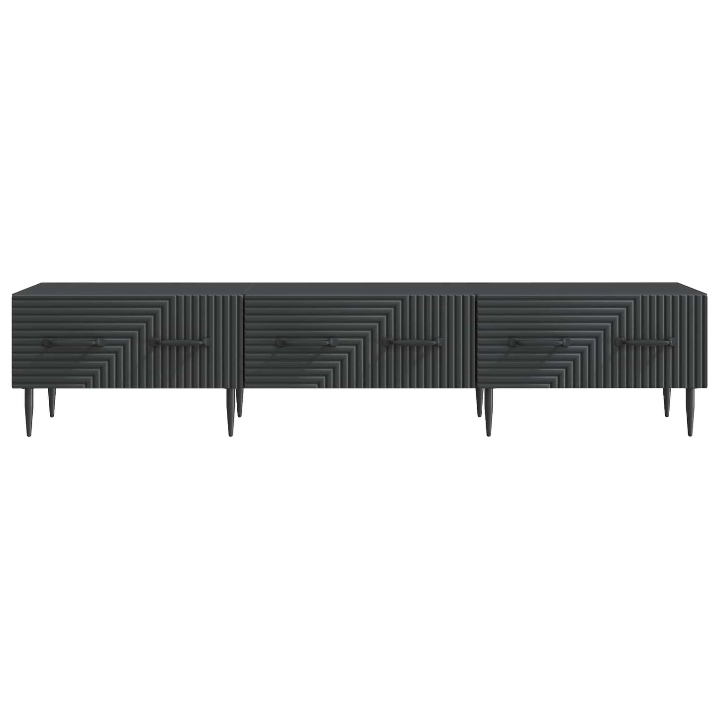 vidaXL Ντουλάπι TV Μαύρο 147 x 34,5 x 30 εκ Επεξεργασμένο Ξύλο
