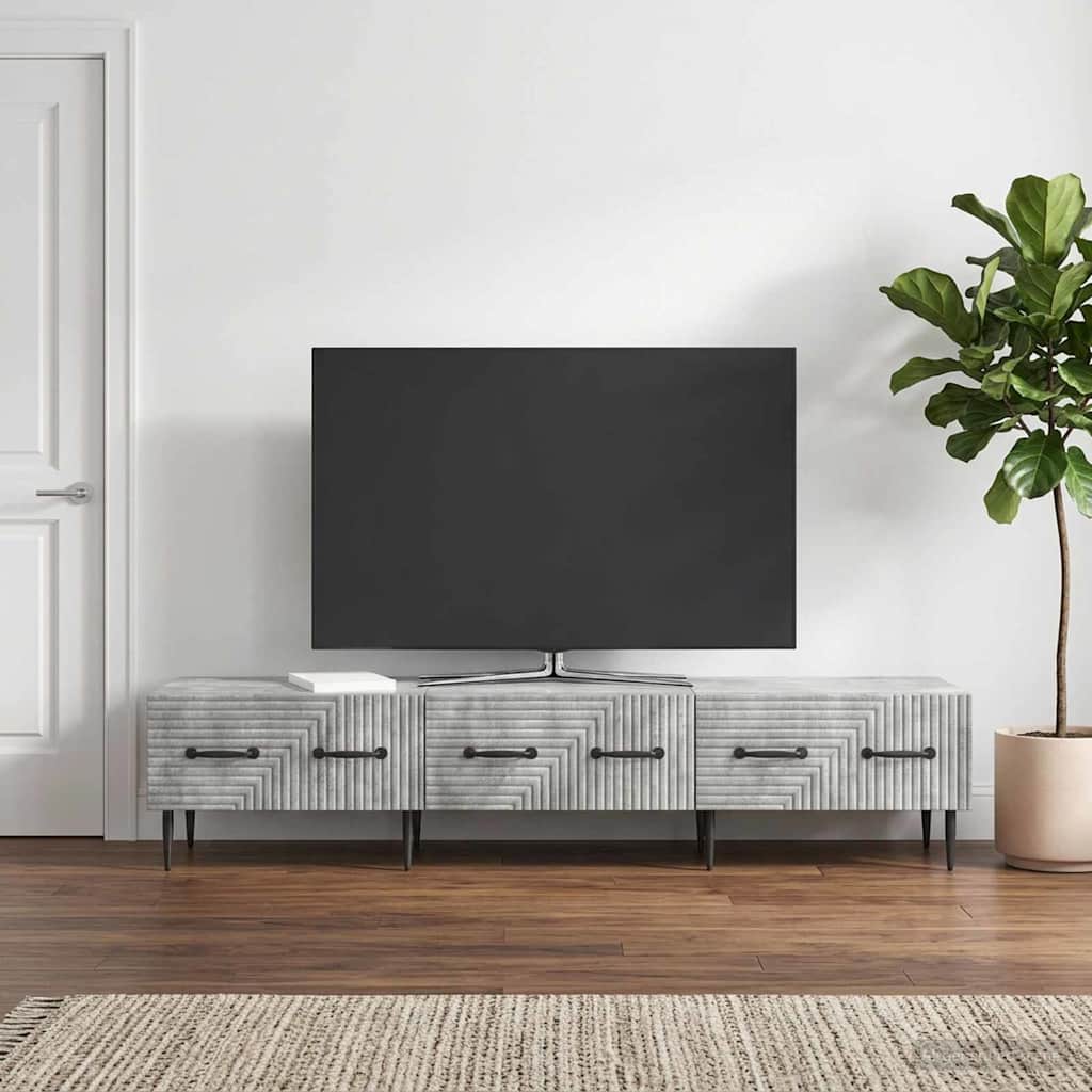 vidaXL Ντουλάπι TV με συρτάρι Γκρι Σκυροδέματος 147 x 34,5 x 30 εκ