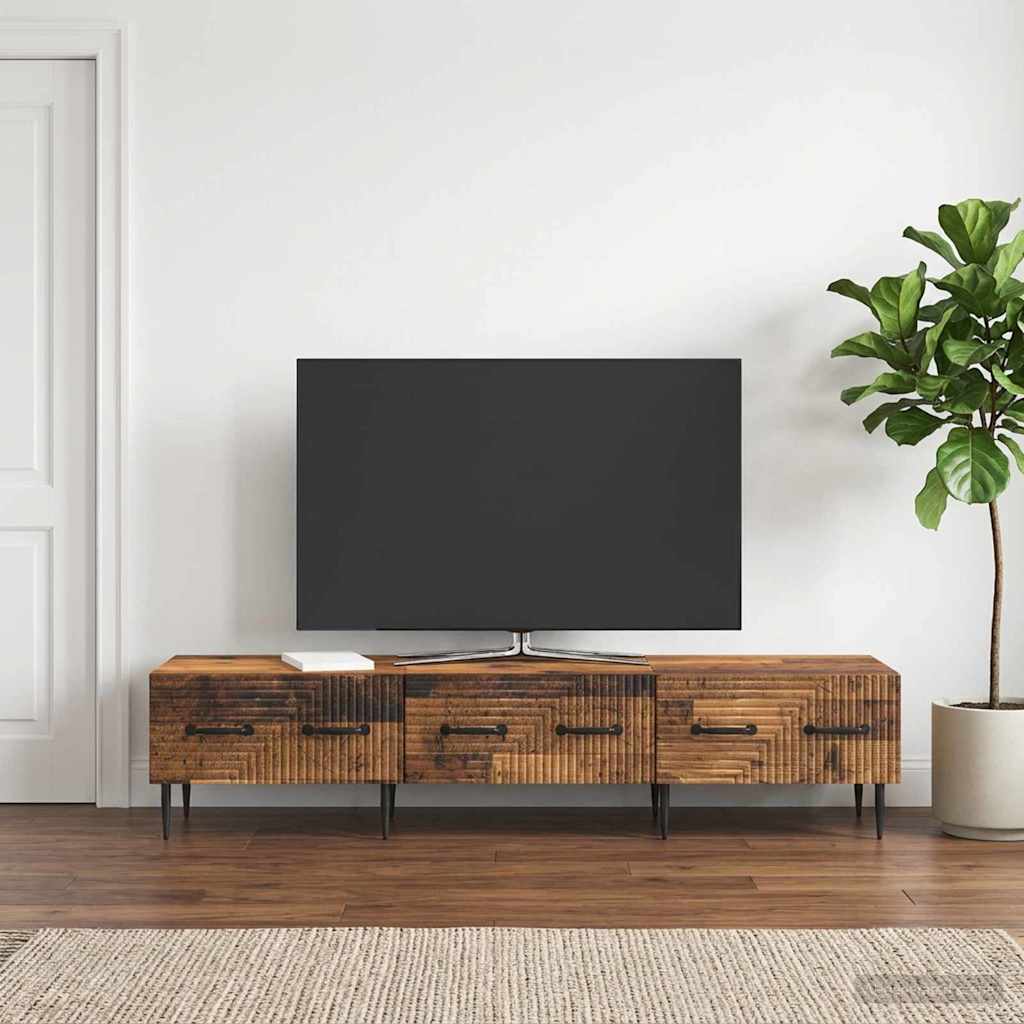 vidaXL Ντουλάπι TV με συρτάρι Παλαιωμένο ξύλο 147 x 34,5 x 30 εκ