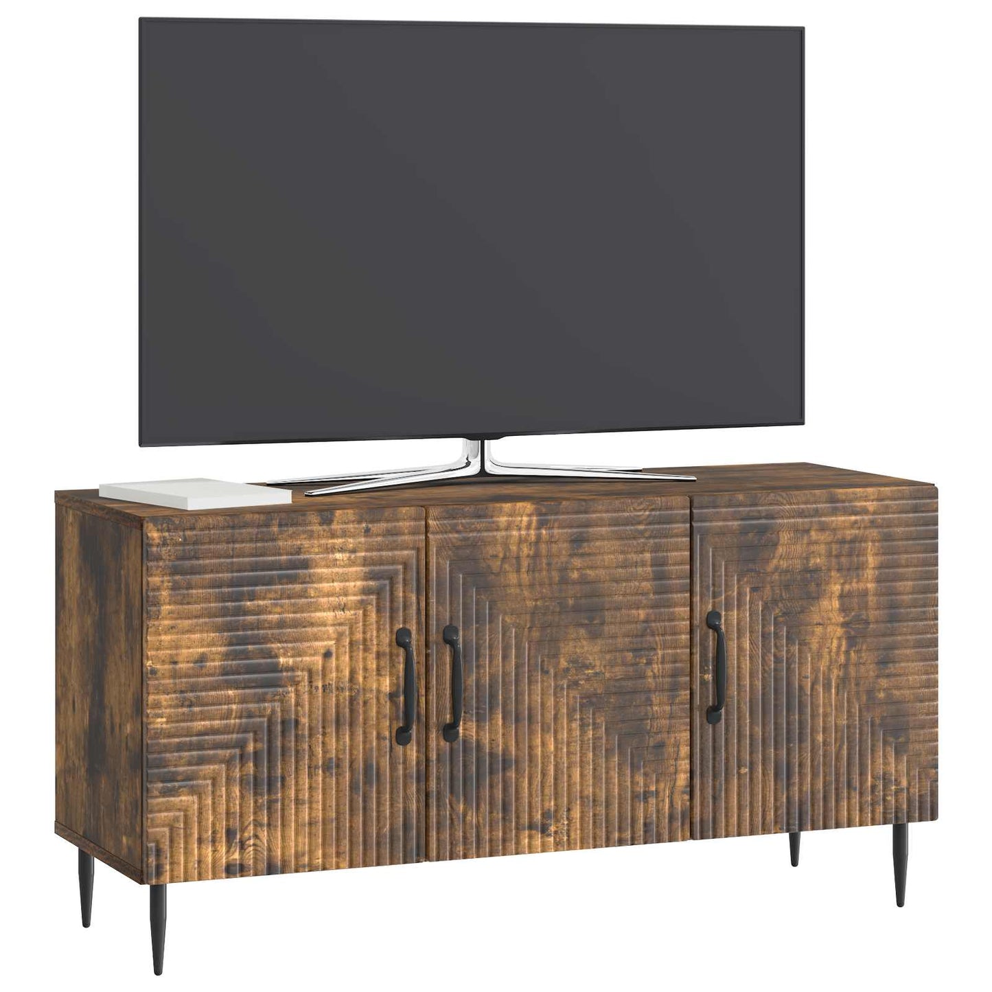 vidaXL Ντουλάπι TV Καπνισμένο Ξύλο Δρυός 99 x 34,5 x 50 εκ.