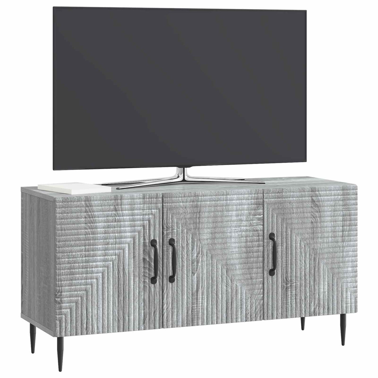 vidaXL Ντουλάπι TV Γκρι Sonoma 99 x 34,5 x 50 εκ. Επεξεργασμένο Ξύλο