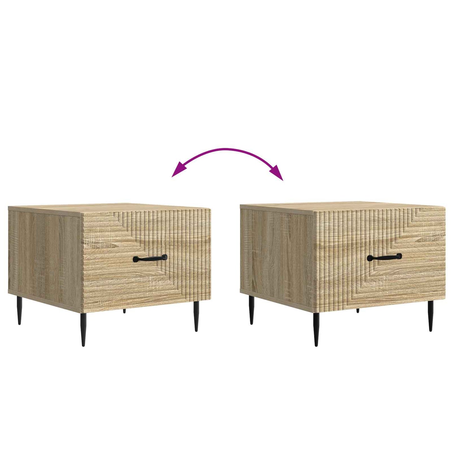vidaXL Τραπεζάκι σαλονιού με συρτάρι Sonoma Δρυς 49 x 50 x 40 εκ