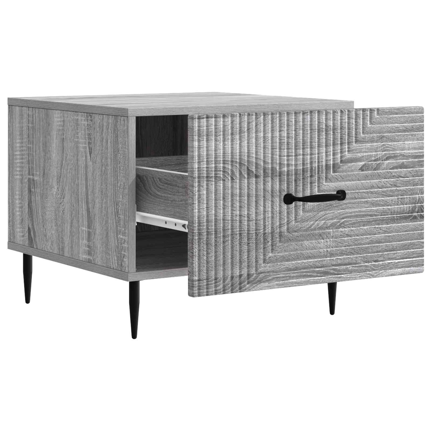 vidaXL Τραπεζάκι σαλονιού με συρτάρι Γκρι Sonoma 49 x 50 x 40 εκ