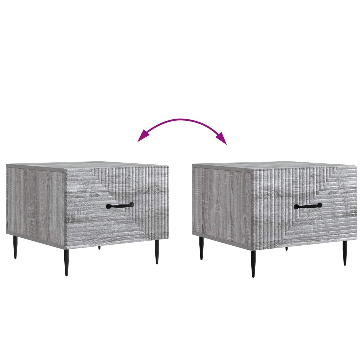 vidaXL Τραπεζάκι σαλονιού με συρτάρι Γκρι Sonoma 49 x 50 x 40 εκ