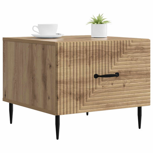 vidaXL Τραπεζάκι σαλονιού με συρτάρι Artisan Δρυς 49 x 50 x 40 εκ