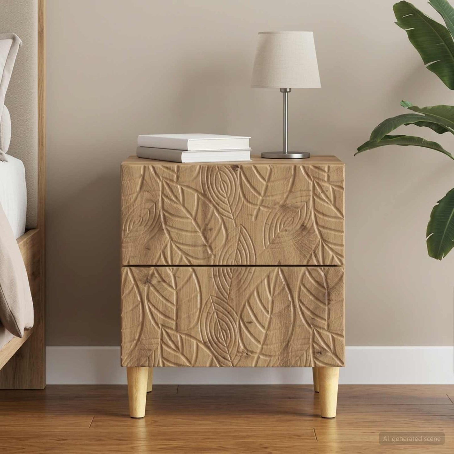 vidaXL Κομοδίνο Artisan Δρυς 43 x 34,5 x 48 εκ Επεξεργασμένο Ξύλο