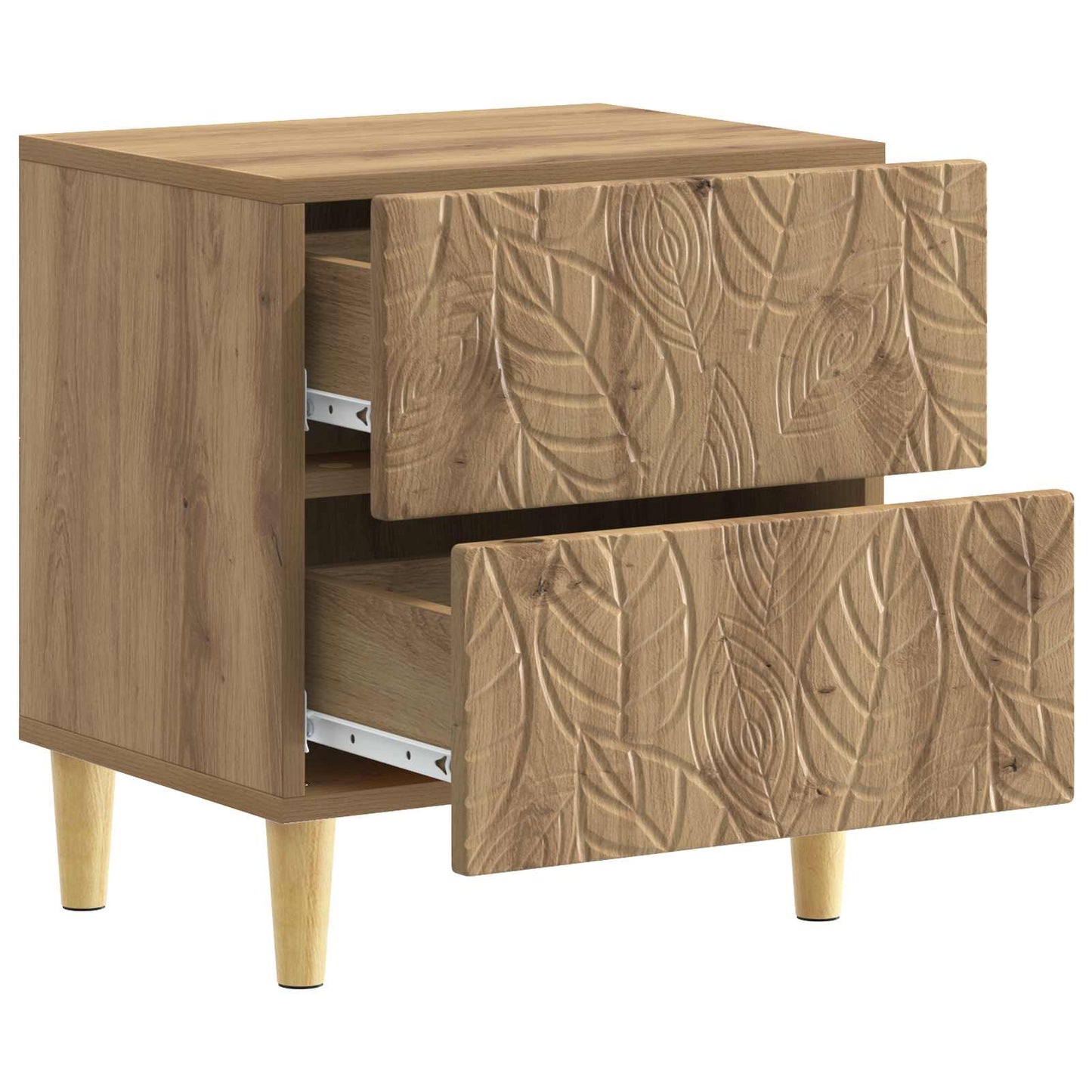 vidaXL Κομοδίνο Artisan Δρυς 43 x 34,5 x 48 εκ Επεξεργασμένο Ξύλο