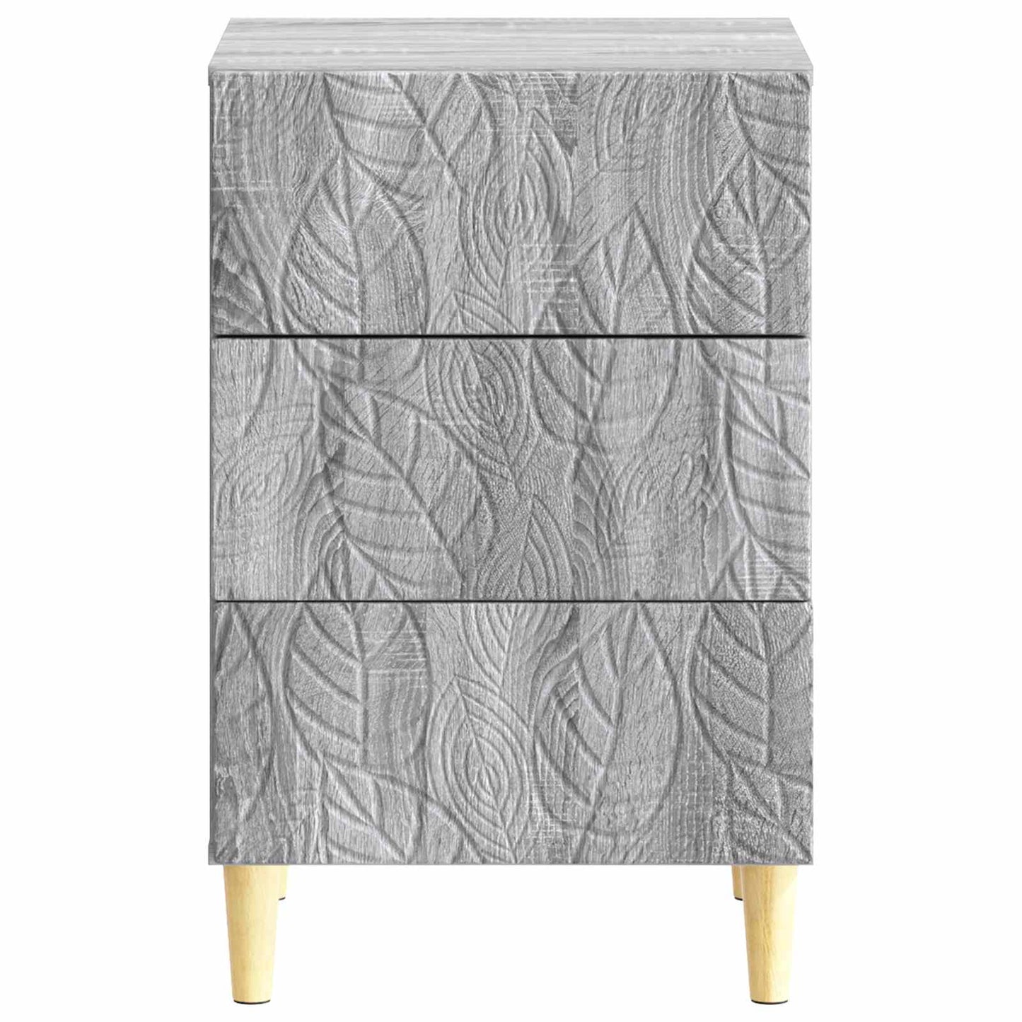 vidaXL Κομοδίνο Γκρι Sonoma 43 x 39,5 x 66,5 εκ Επεξεργασμένο Ξύλο
