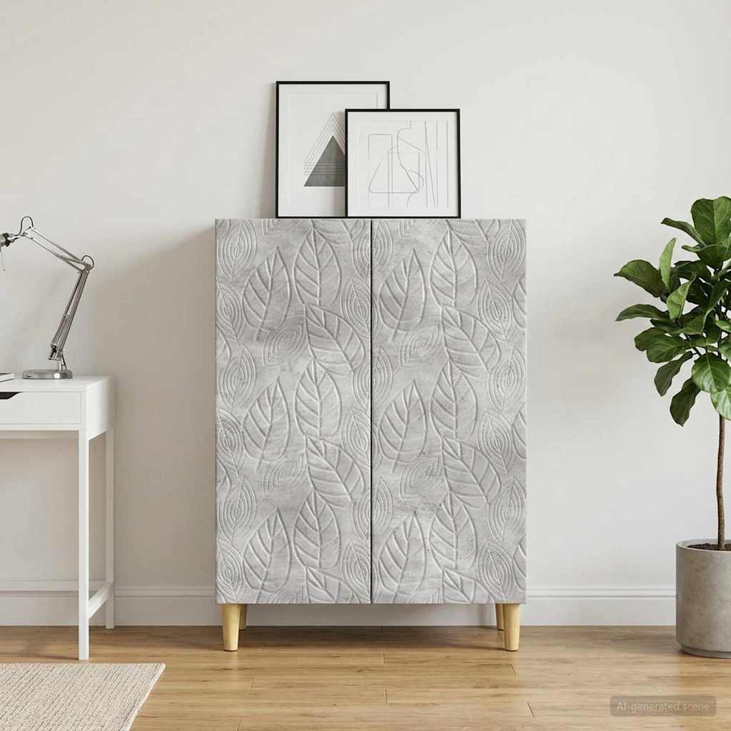 vidaXL Πλαϊνό γραφείο Γκρι Σκυροδέματος 66 x 34,5 x 90 εκ