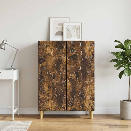 vidaXL Πλαϊνό γραφείο Καπνισμένο Ξύλο Δρυός 66 x 34,5 x 90 εκ