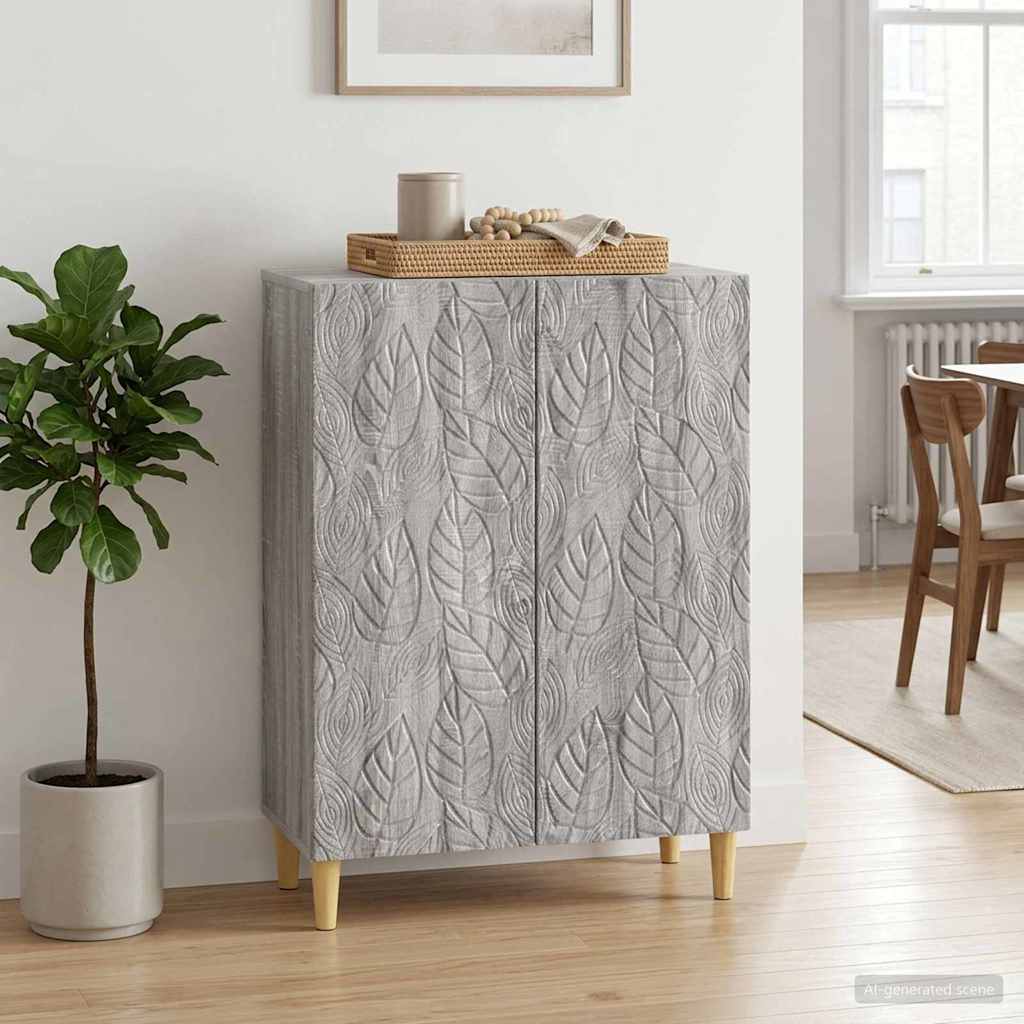 vidaXL Πλαϊνό γραφείο Γκρι Sonoma 66 x 34,5 x 90 εκ Επεξεργασμένο Ξύλο