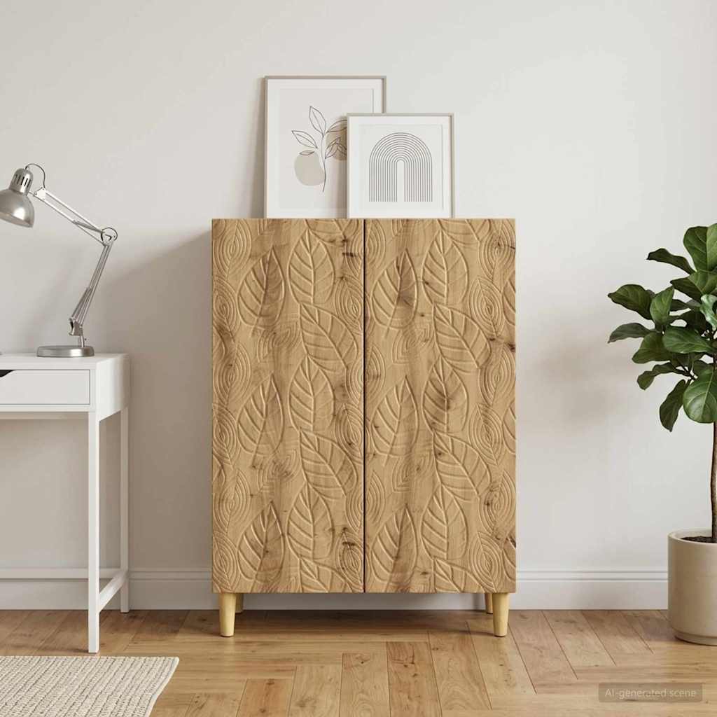 vidaXL Πλαϊνό γραφείο Artisan Δρυς 66 x 34,5 x 90 εκ