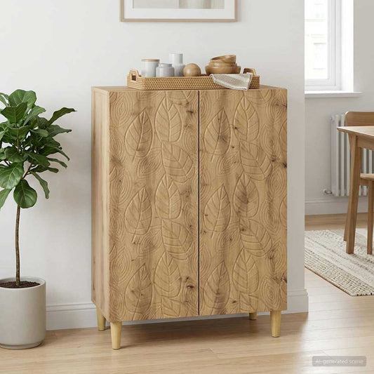 vidaXL Πλαϊνό γραφείο Artisan Δρυς 66 x 34,5 x 90 εκ