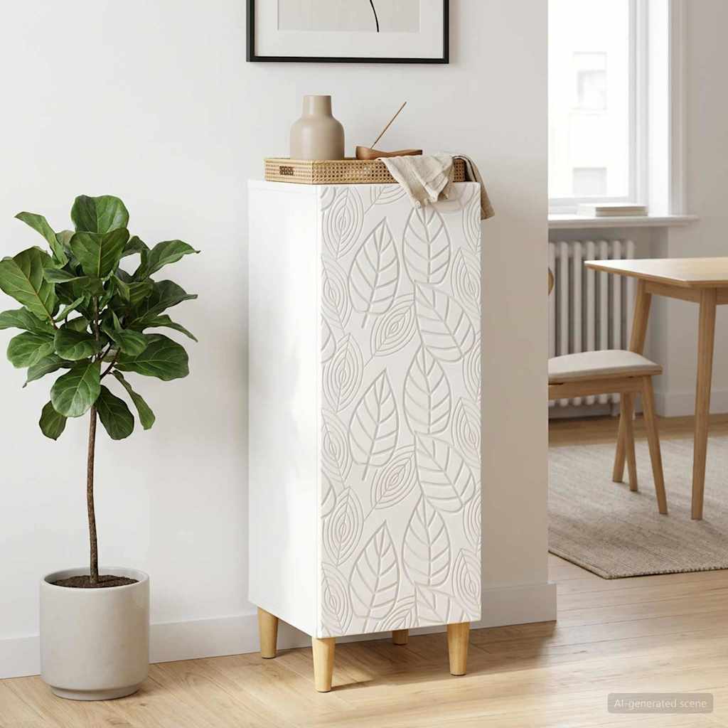 vidaXL Πλαϊνό γραφείο Λευκό 33 x 34,5 x 90 εκ Επεξεργασμένο Ξύλο