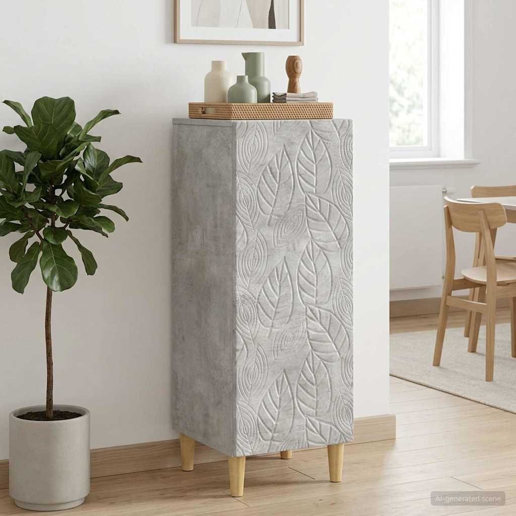 vidaXL Πλαϊνό γραφείο Γκρι Σκυροδέματος 33 x 34,5 x 90 εκ