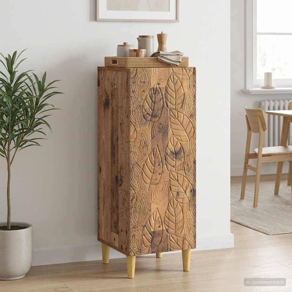 vidaXL Πλαϊνό γραφείο Παλαιωμένο ξύλο 33 x 34,5 x 90 εκ
