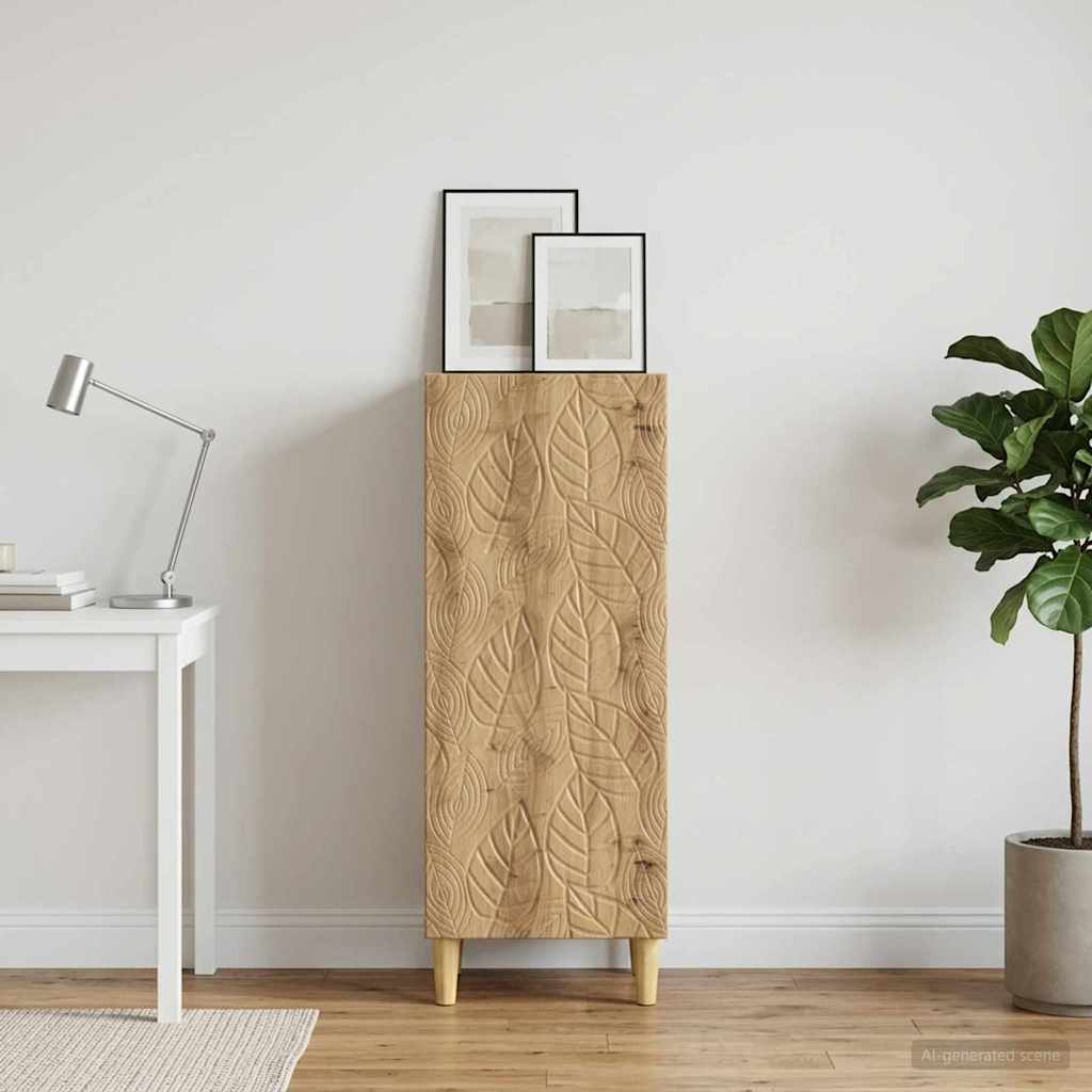 vidaXL Πλαϊνό γραφείο Artisan Δρυς 33 x 34,5 x 90 εκ