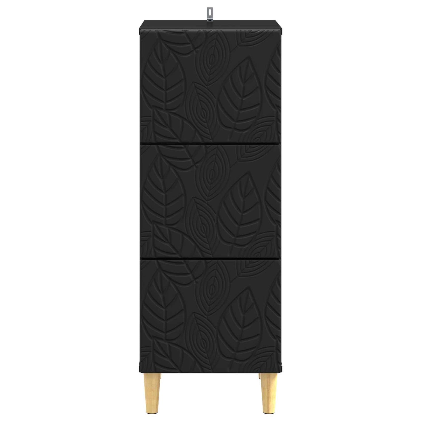vidaXL Ντουλάπι με Συρτάρια 33 x 34,5 x 90 εκ Επεξεργασμένο Ξύλο Μαύρο