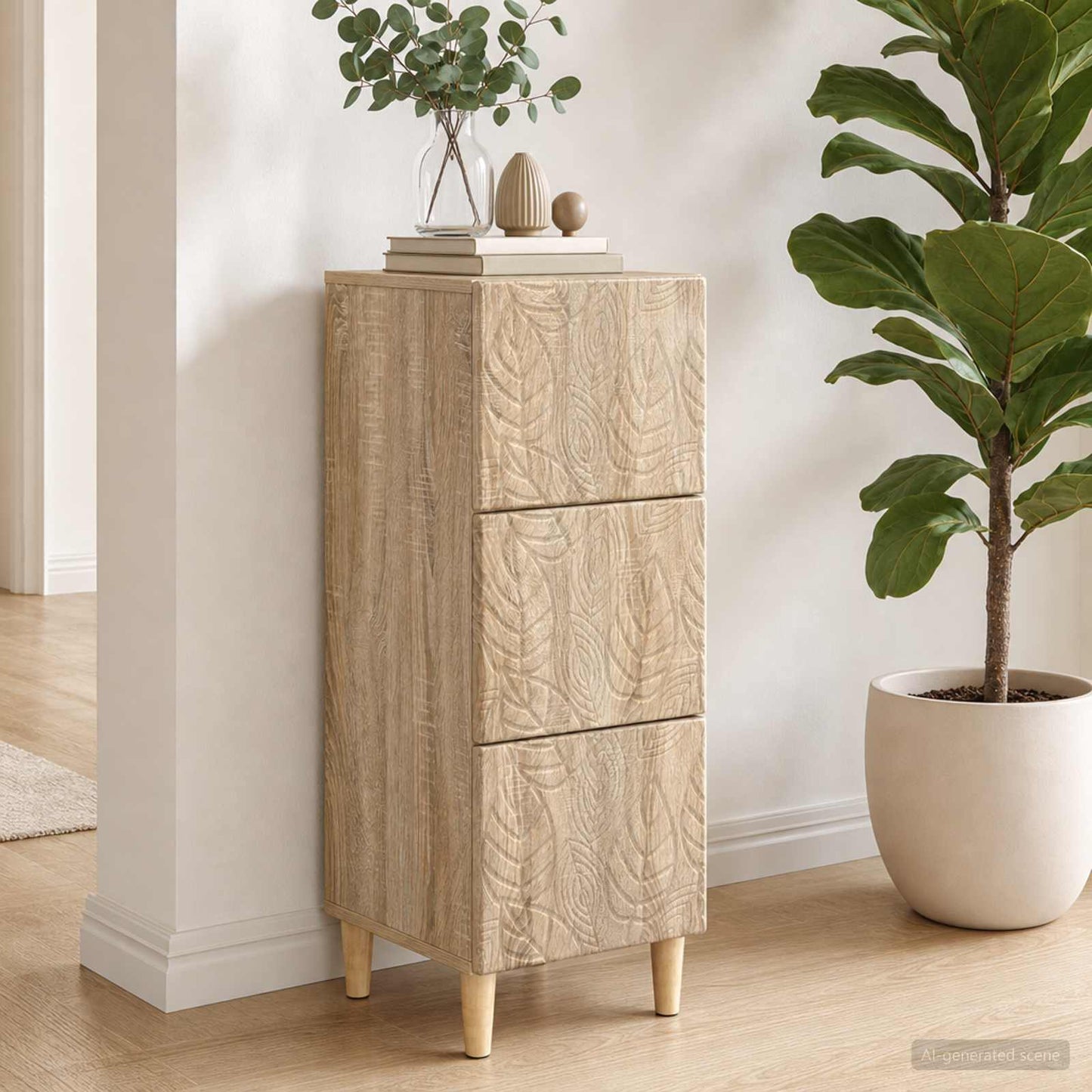 vidaXL Ντουλάπι με Συρτάρια 33 x 34,5 x 90 εκ Επεξεργασμένο Ξύλο