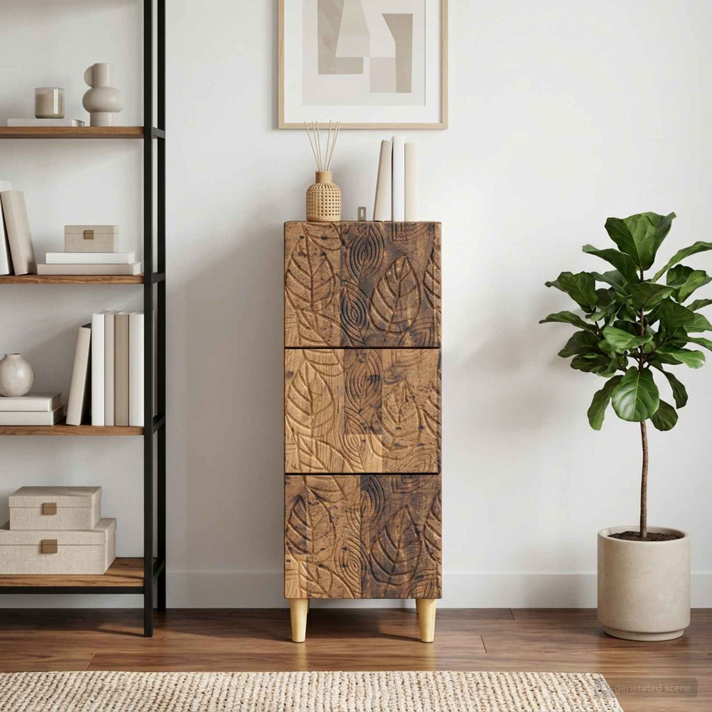 vidaXL Ντουλάπι με Συρτάρια 33 x 34,5 x 90 εκ Επεξεργασμένο Ξύλο