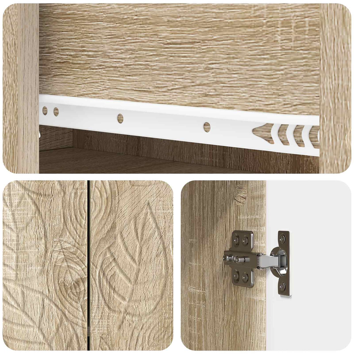 vidaXL Πλαϊνό γραφείο Sonoma Δρυς 66 x 34,5 x 90 εκ Επεξεργασμένο Ξύλο