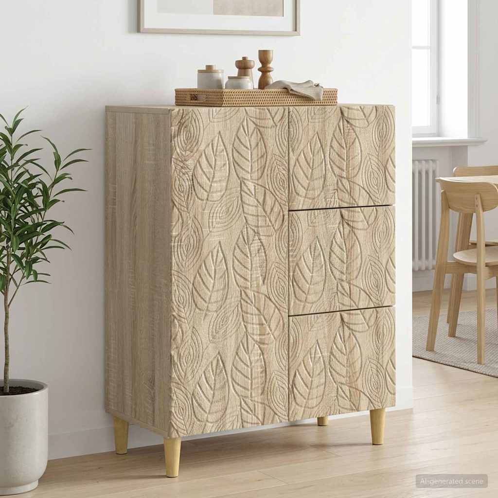 vidaXL Πλαϊνό γραφείο Sonoma Δρυς 66 x 34,5 x 90 εκ Επεξεργασμένο Ξύλο