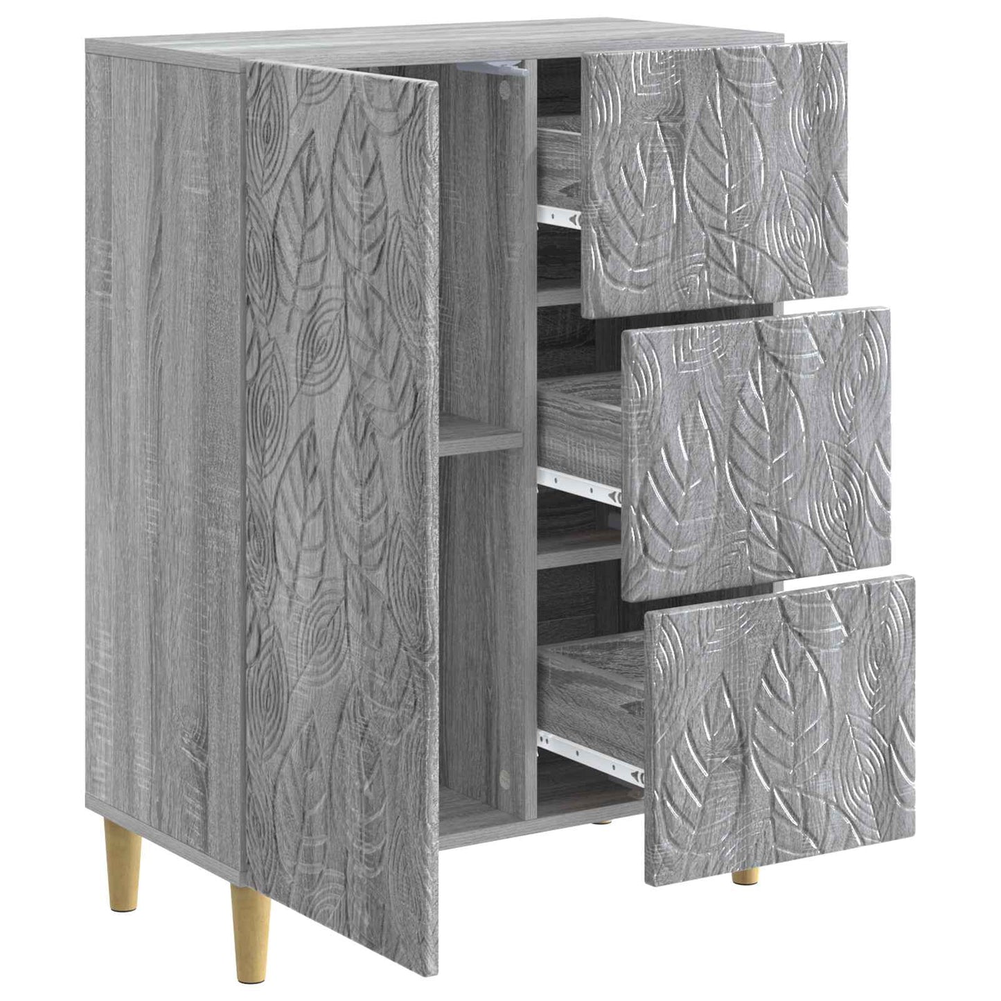 vidaXL Πλαϊνό γραφείο Γκρι Sonoma 66 x 34,5 x 90 εκ Επεξεργασμένο Ξύλο