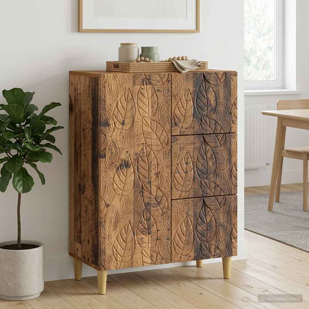 vidaXL Πλαϊνό γραφείο Παλαιωμένο ξύλο 66 x 34,5 x 90 εκ