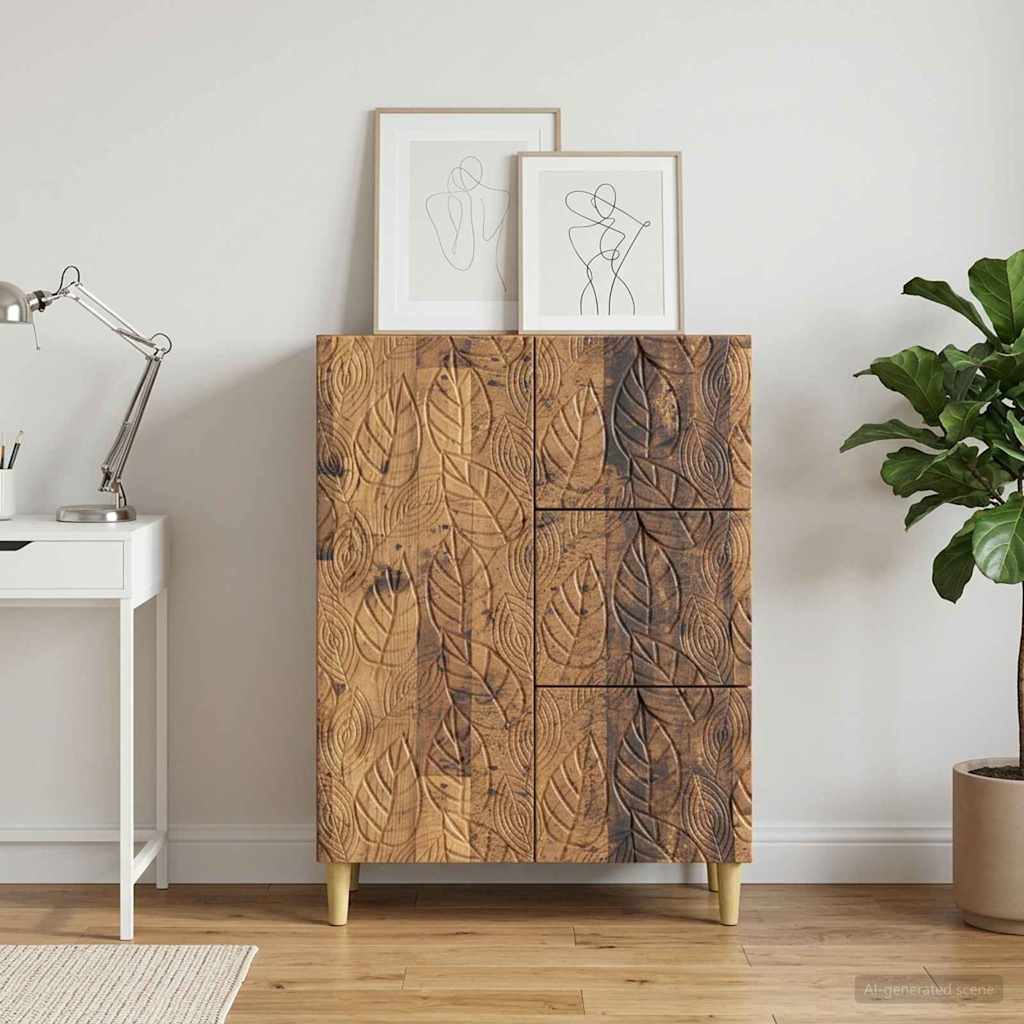 vidaXL Πλαϊνό γραφείο Παλαιωμένο ξύλο 66 x 34,5 x 90 εκ