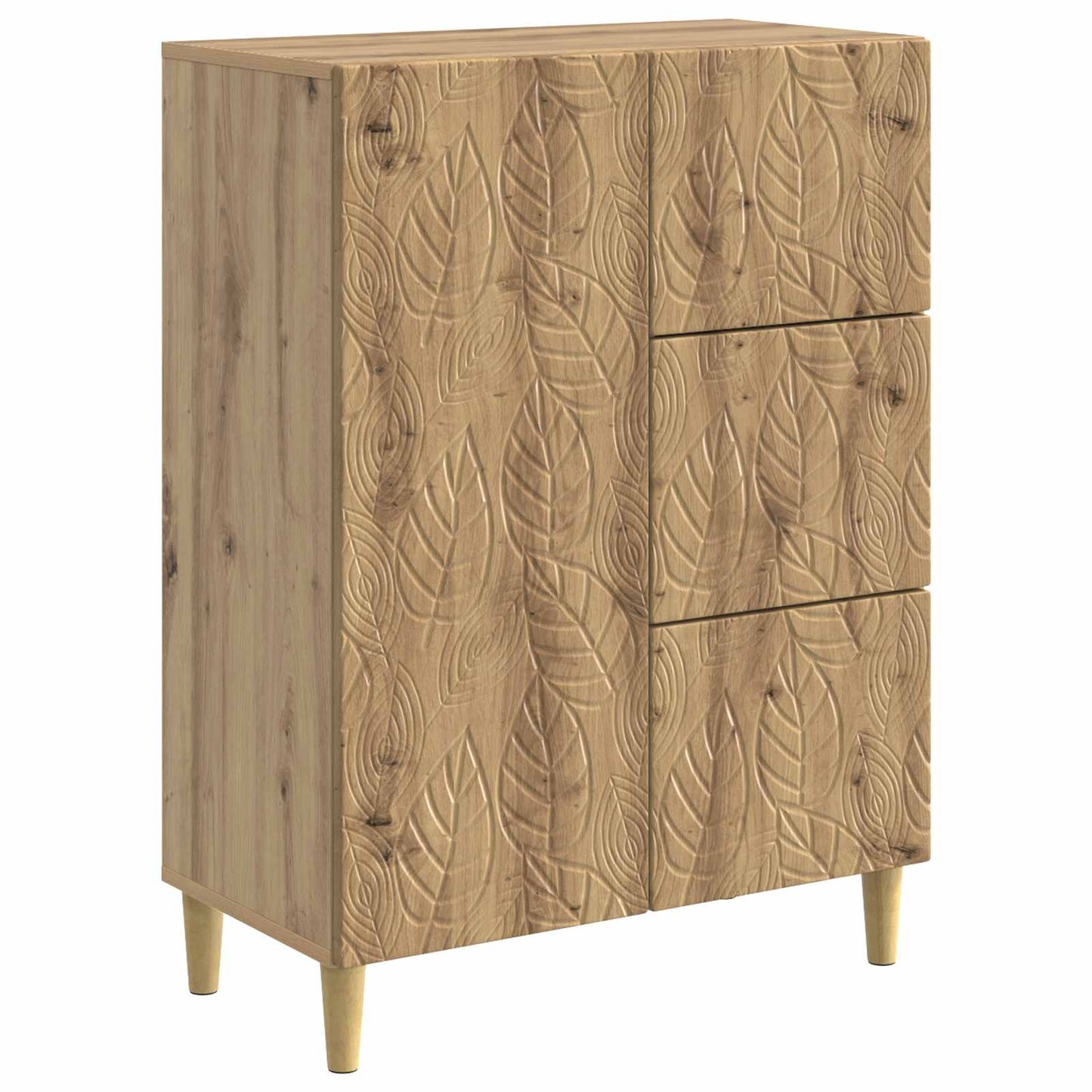 vidaXL Πλαϊνό γραφείο Artisan Δρυς 66 x 34,5 x 90 εκ