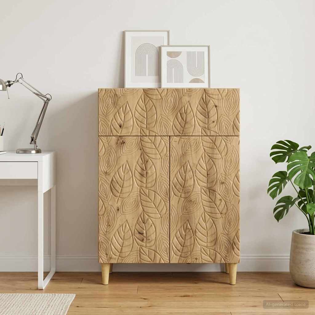 vidaXL Πλαϊνό γραφείο Artisan Δρυς 66 x 34,5 x 90 εκ