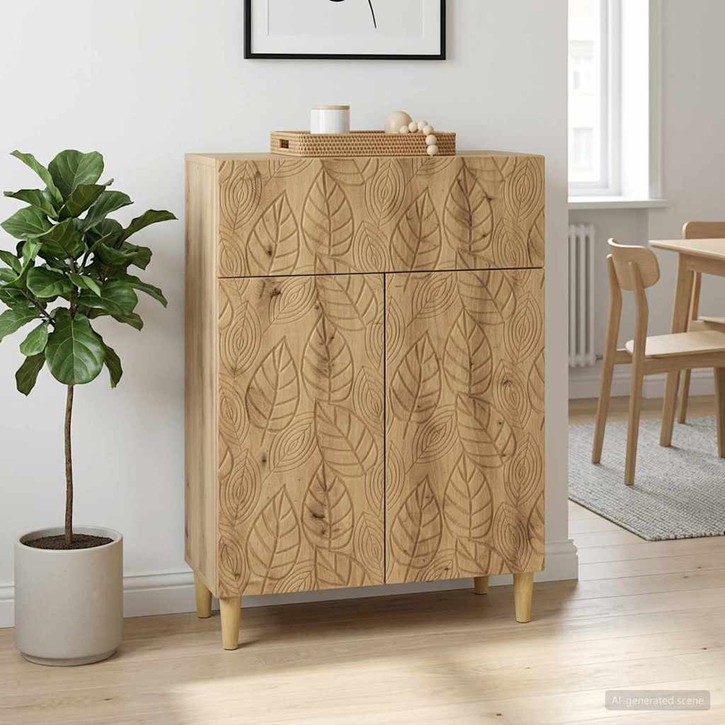 vidaXL Πλαϊνό γραφείο Artisan Δρυς 66 x 34,5 x 90 εκ