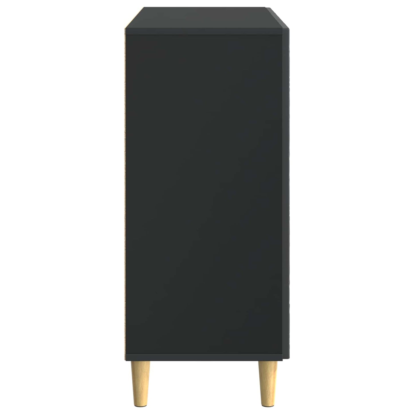 vidaXL Πλαϊνό γραφείο Μαύρο 89 x 34,5 x 80 εκ Επεξεργασμένο Ξύλο