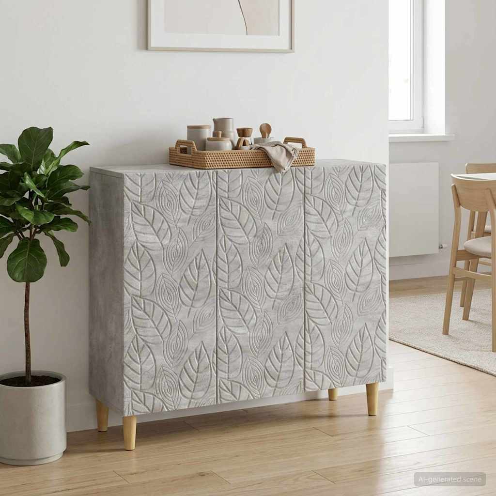 vidaXL Πλαϊνό γραφείο Γκρι Σκυροδέματος 89 x 34,5 x 80 εκ